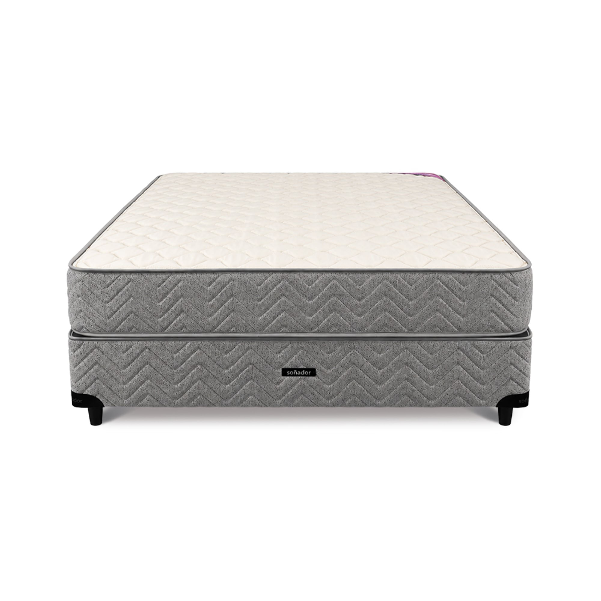 Sommier Y Colchón Resortes Soñador Bahamas 140x190 2 Plazas